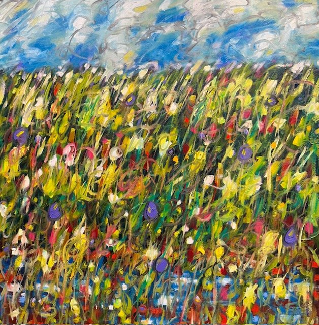 Meadow 2, 30x30 oil, $1150