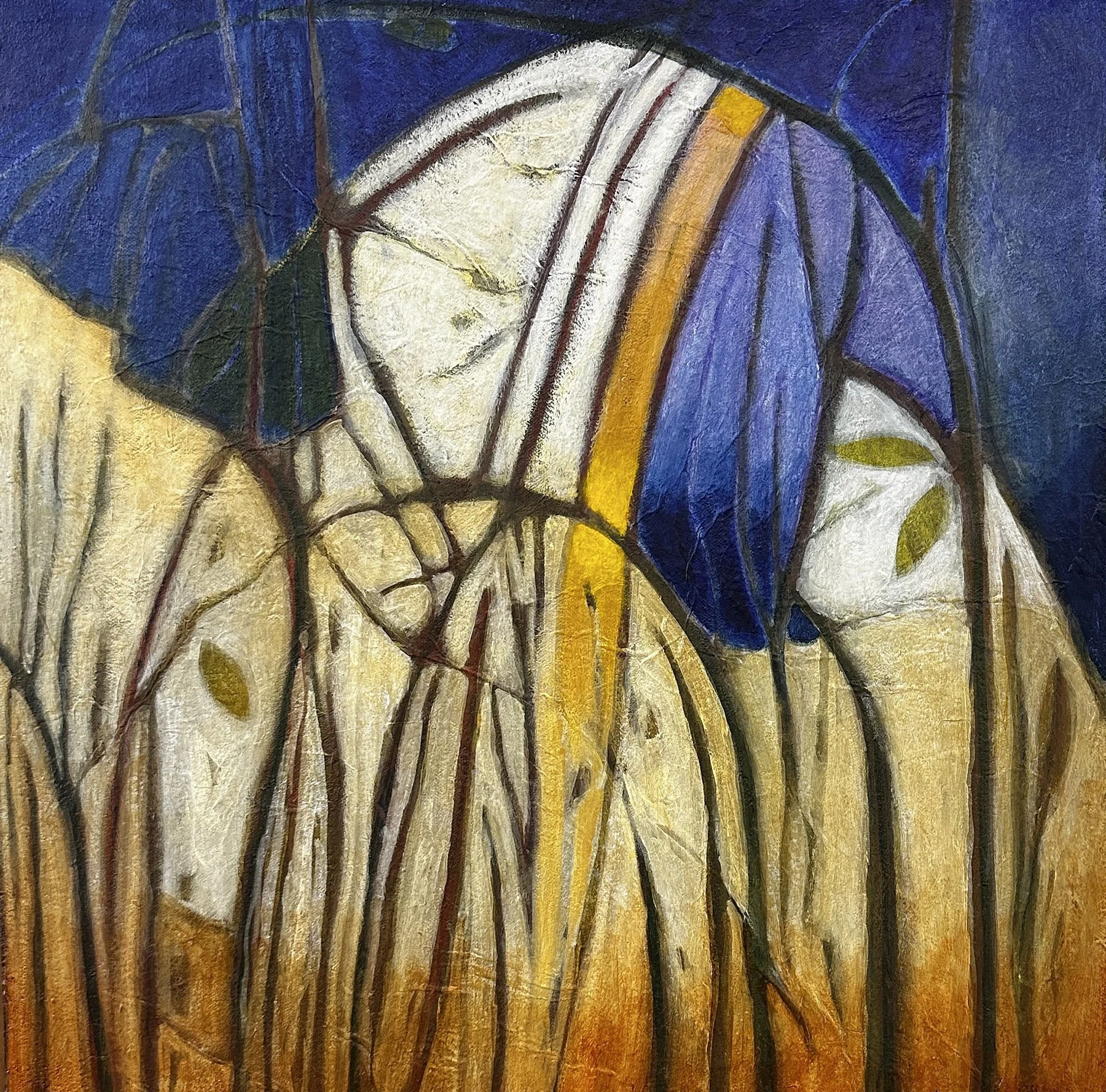 Nocturne in Yellow, 20x20 mixed media, $1500