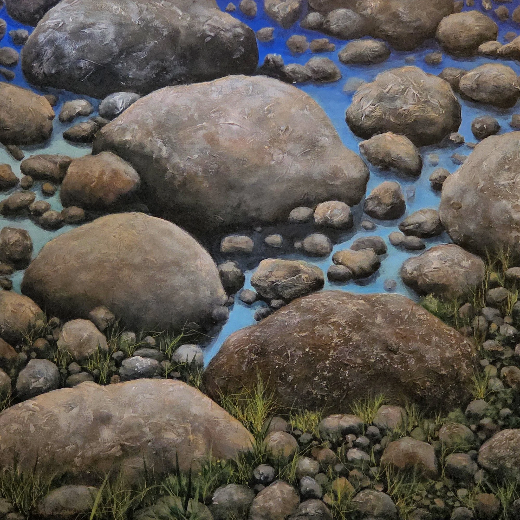 Streamside, 36x36 acrylic, $2800