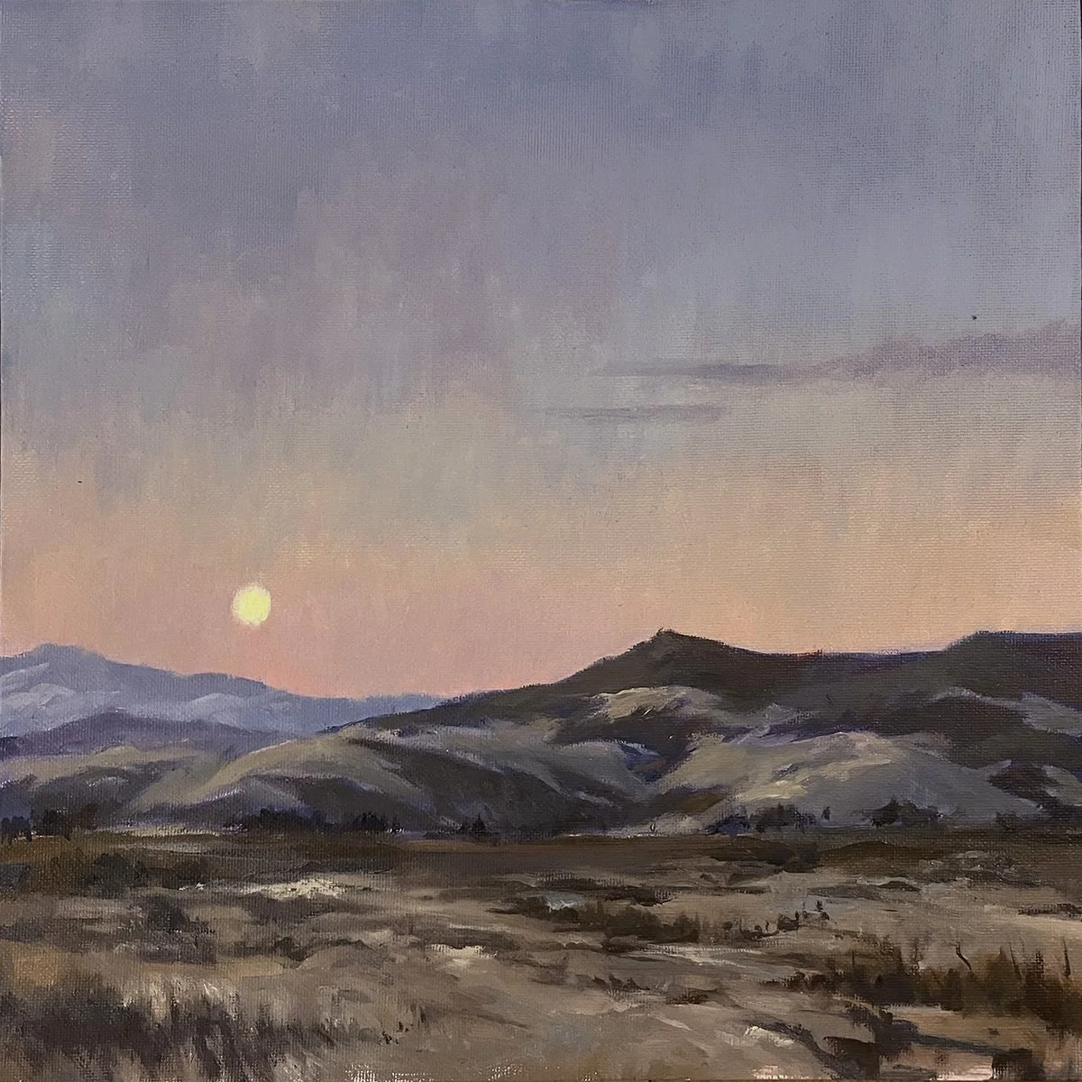 Moonrise, 12x12 oil, $800