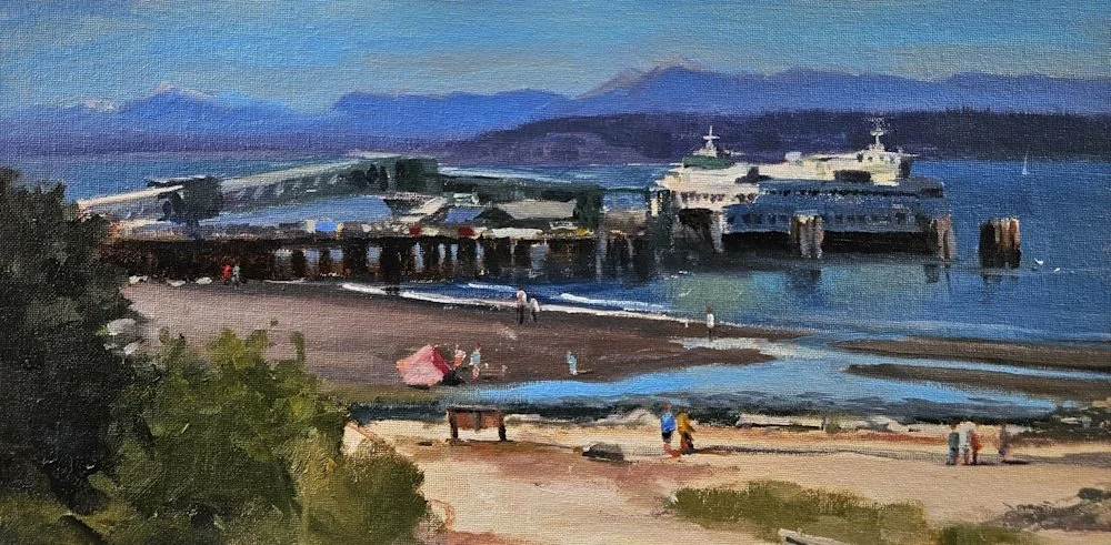 View from Sunset, 8x16 oil, $800