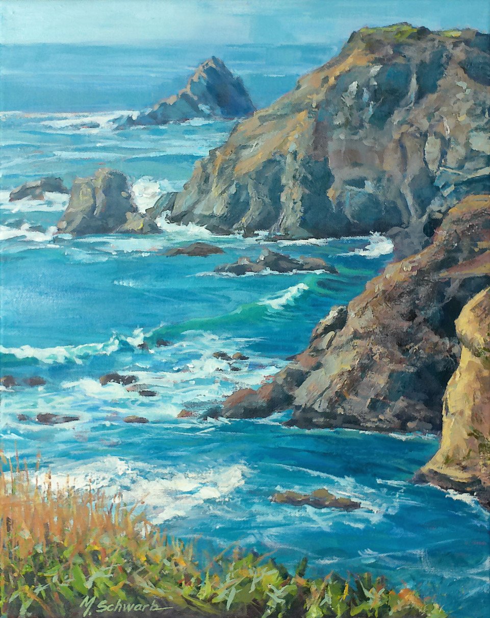 A Rugged Coast, 20x16 acrylic, $1150
