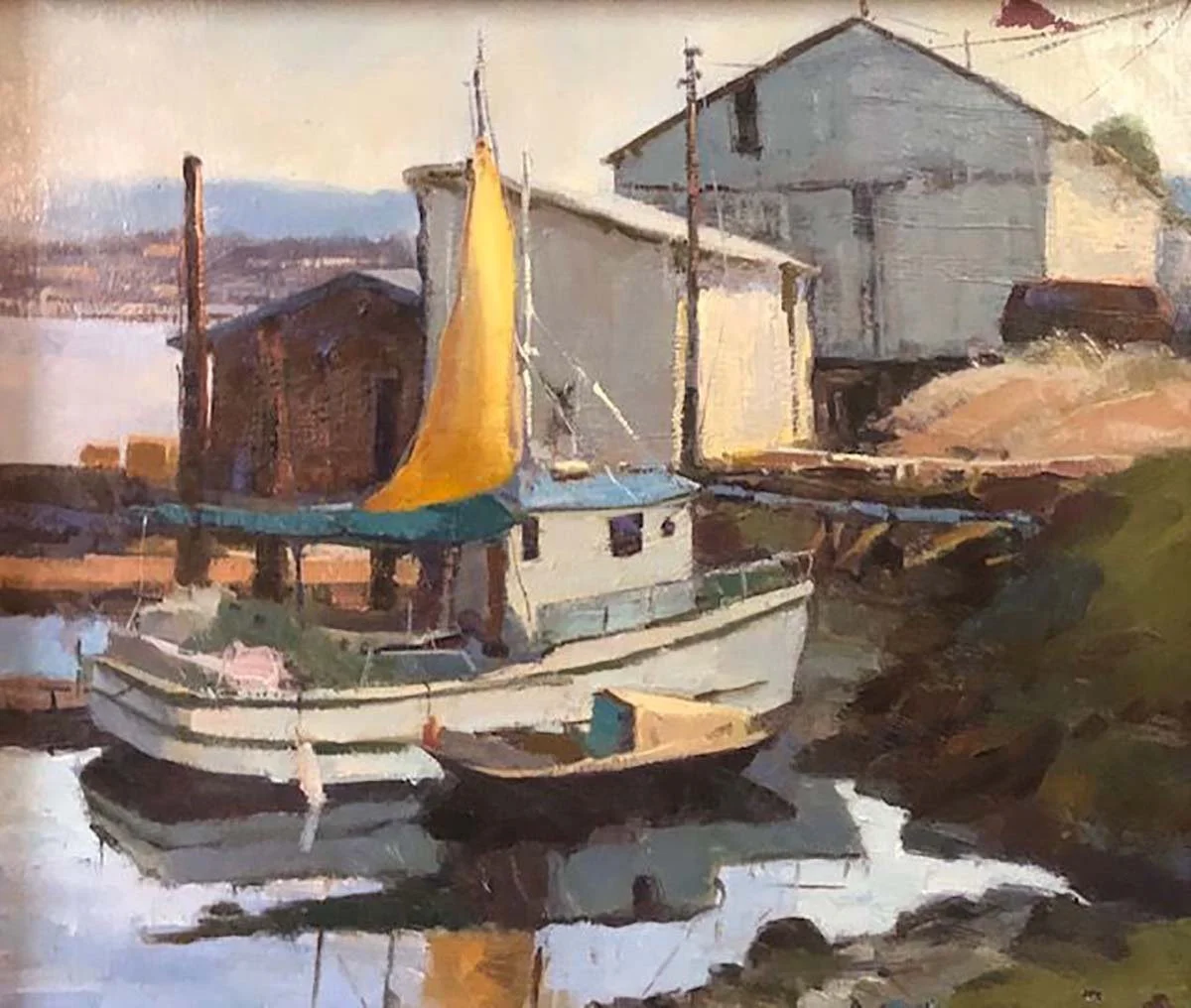 Special Dock at Laconner  23x28 oil.  $2800