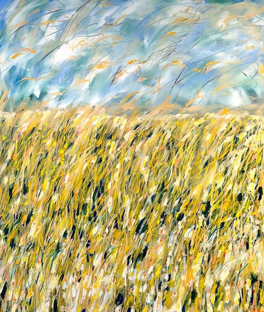 Beach Grass, 48x42 oil, $2600