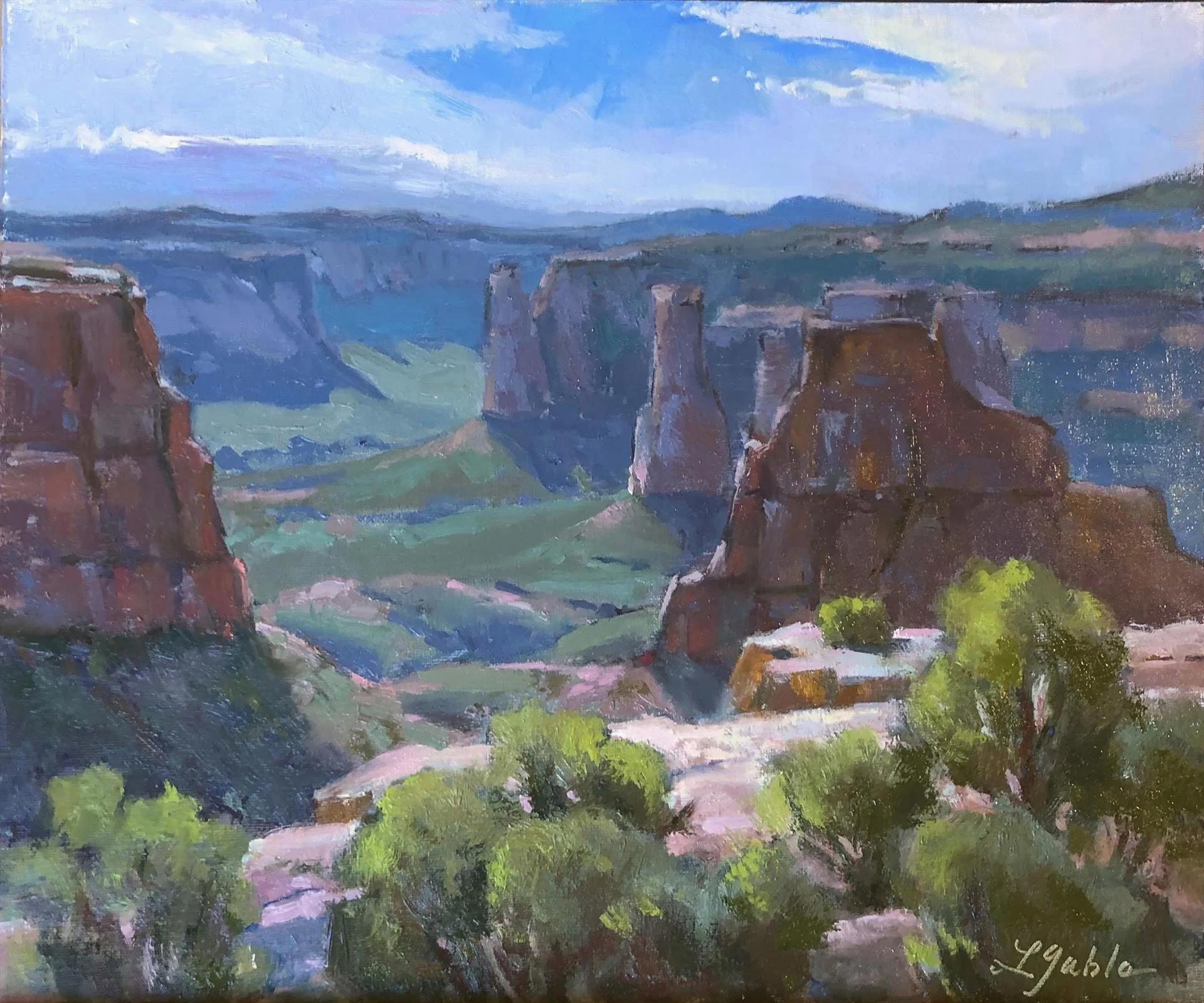 Atmospheric View, 10 x 12 oil, $700 by Laura Gable