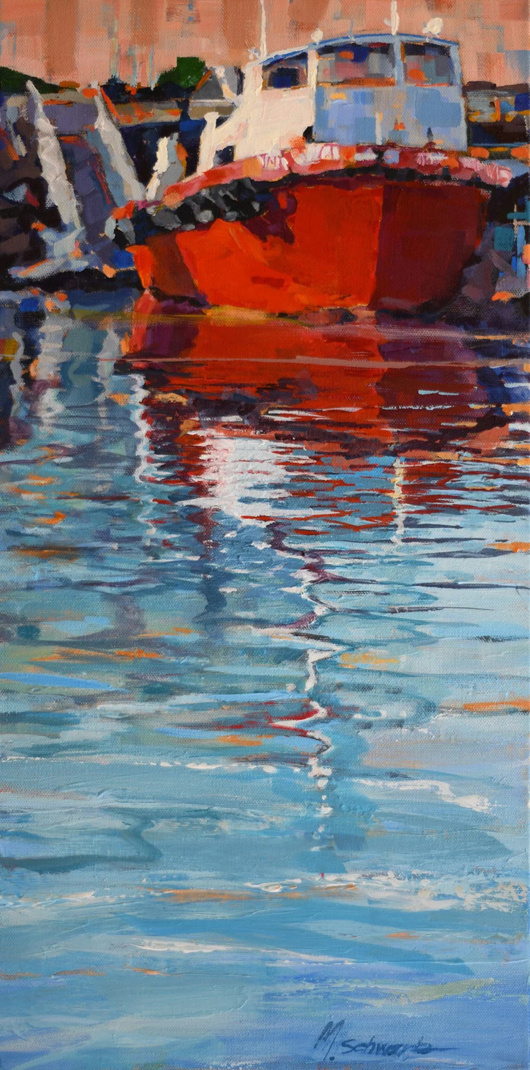 Tug On Call, 24x12 acrylic, $750