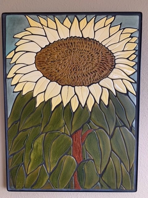 Sunflower, 24x18 mosaic tile, $1600