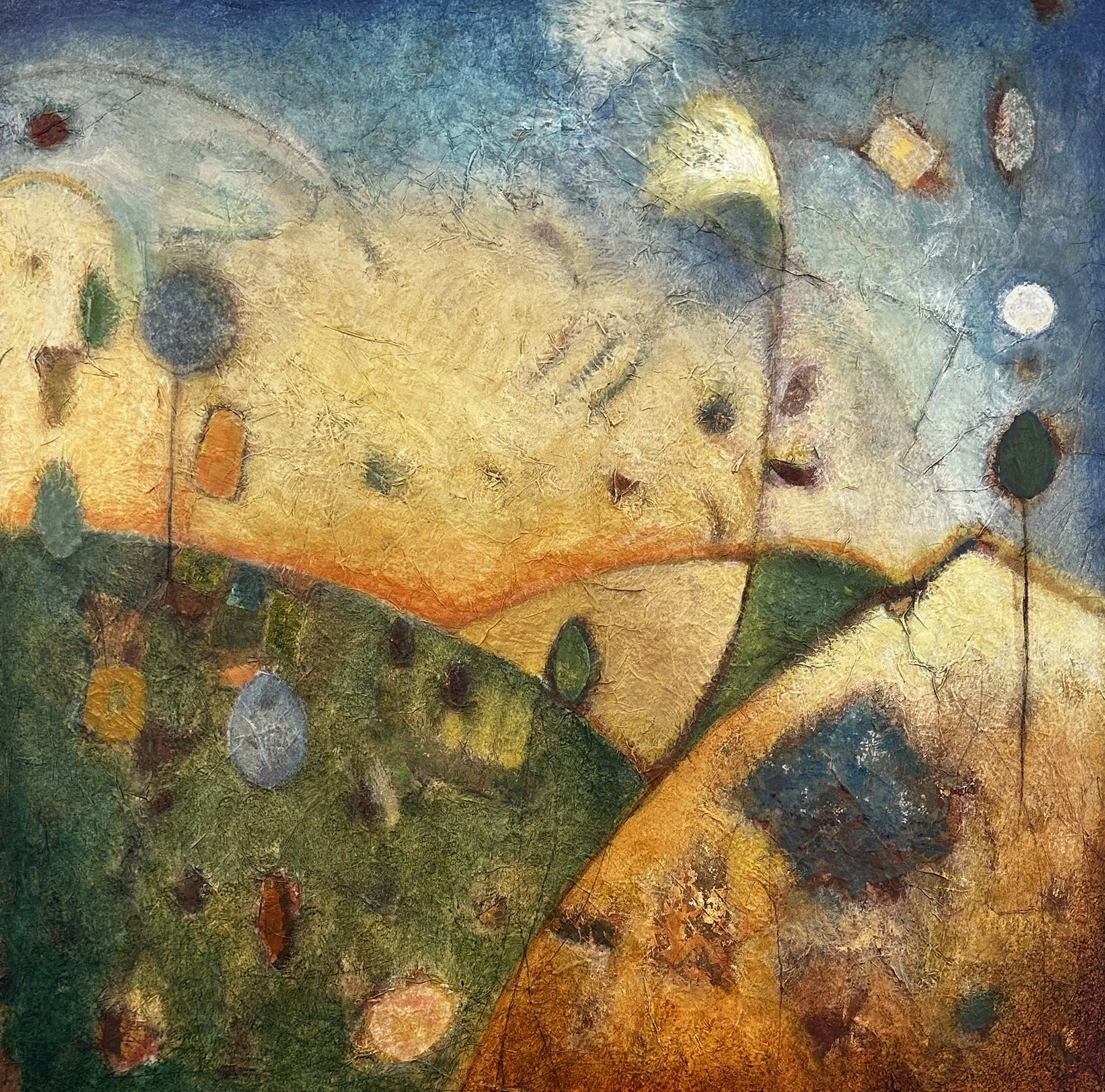 Close By,  24x24 mixed media, $2400