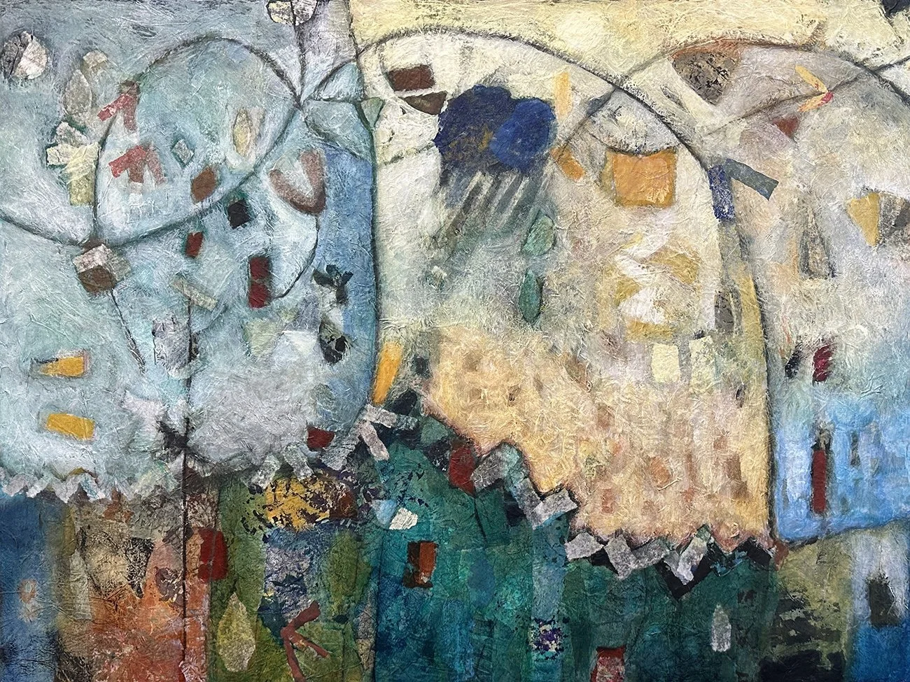 Blue Cloud, 30x40 mixed media, $4200