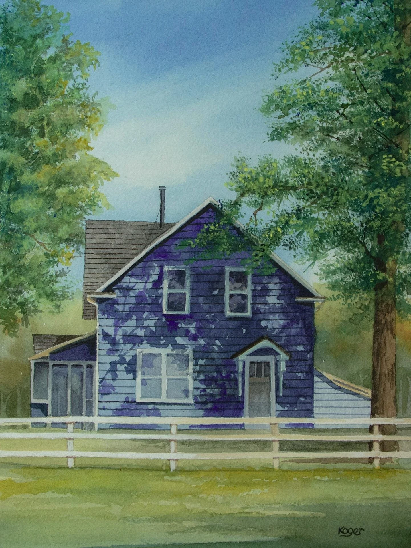 Bill Koger - Our Legacy Home; 12x9 watercolor, $295