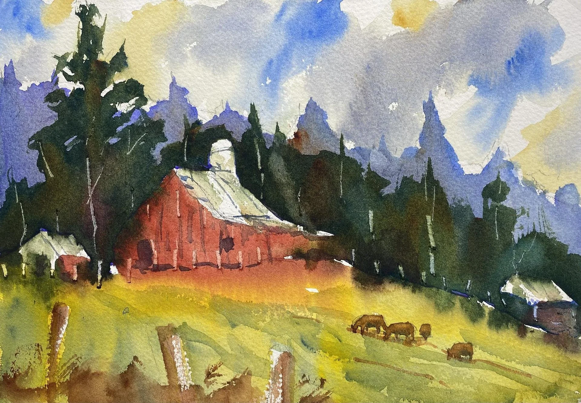 Bill Fulton; My Kitsap Heaven, 7x10 watercolor, $425