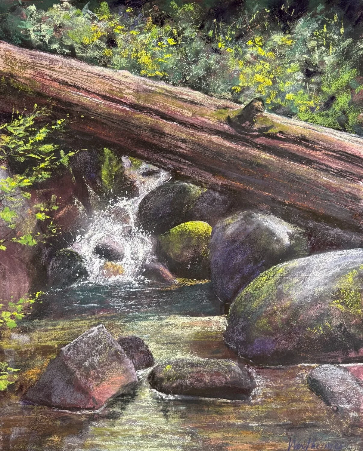 Hap Wertheimer - Stream Jubilation; 24 x 20 pastel, $650