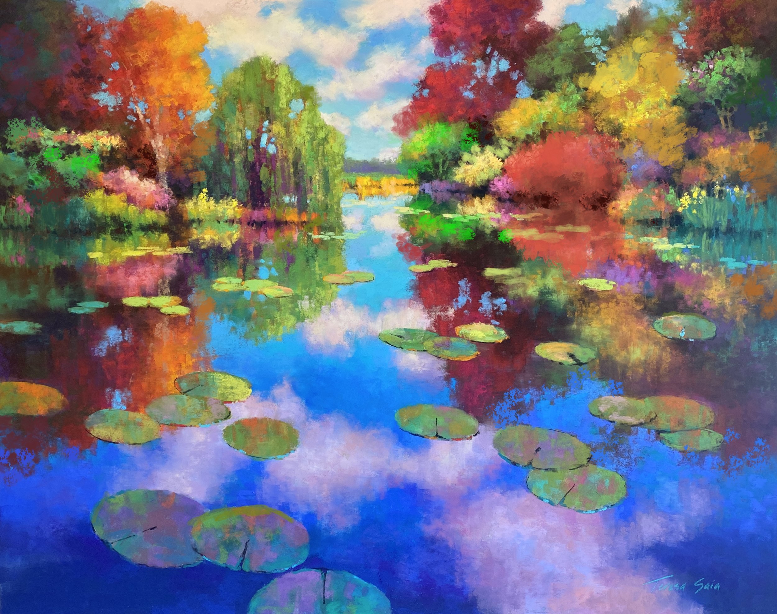 Floating on Clouds lX, 30x38 pastel, $4600
