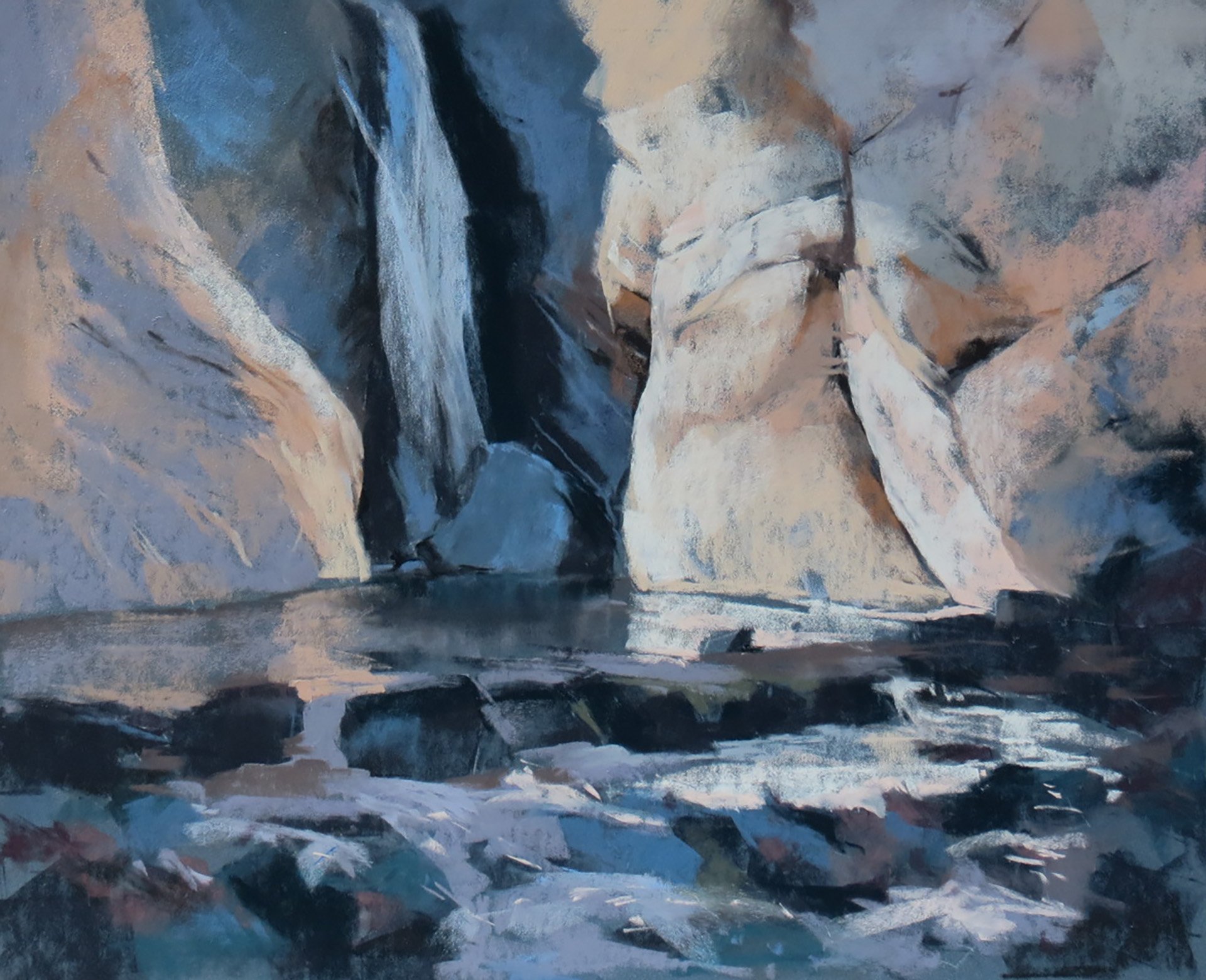 Hidden Falls, 11x14 Pastel, $800