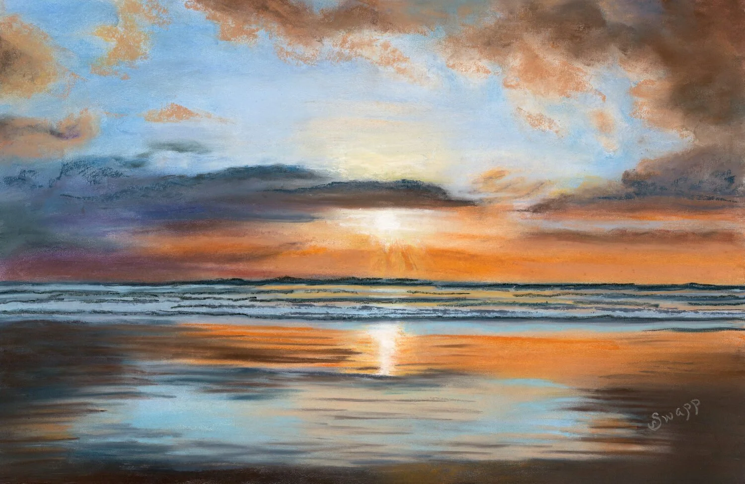 Susan Swapp - Evening Glow; 20 x 27 pastel, $1200