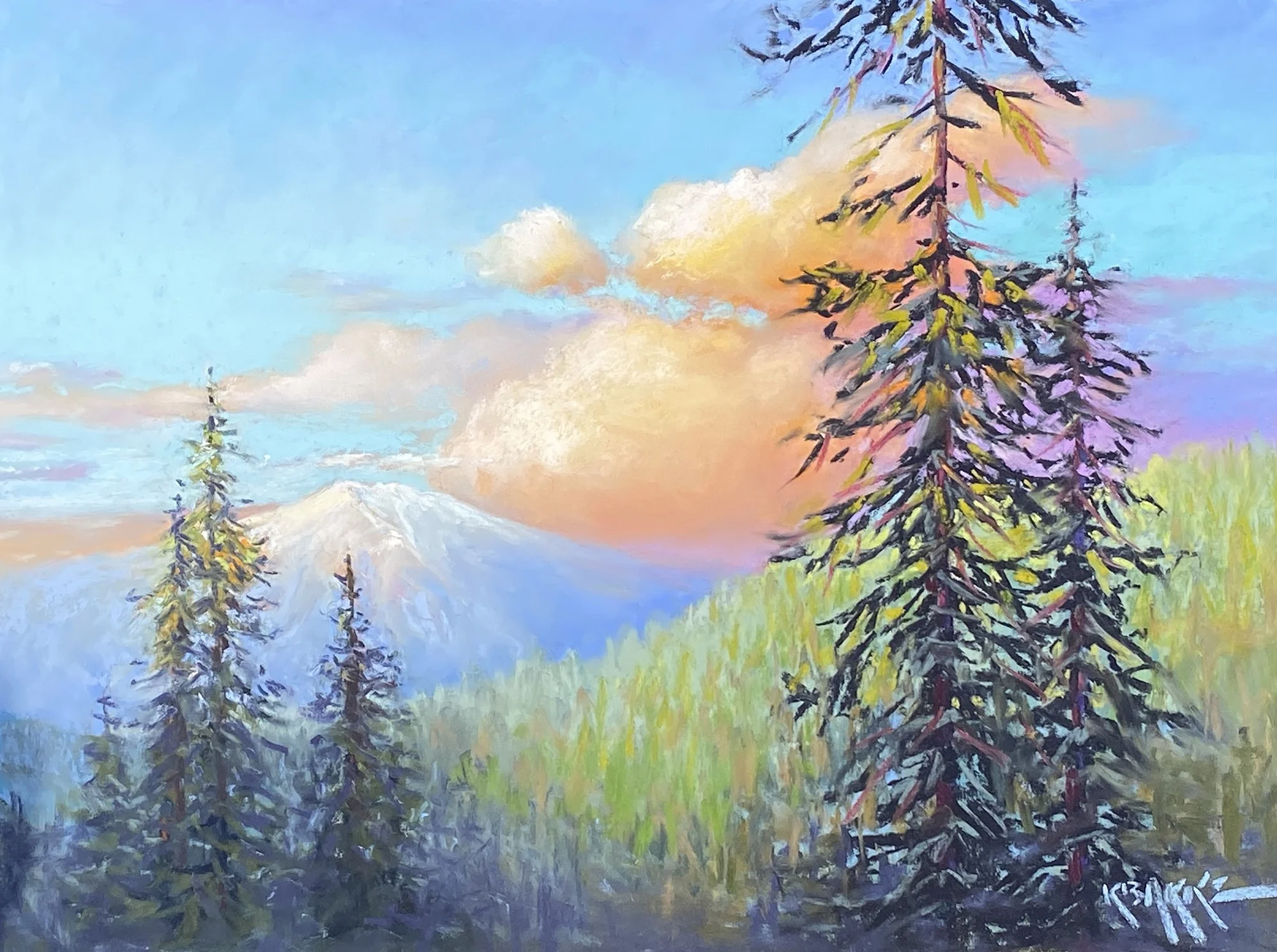 Peak Allure, 12x16 soft pastel, $600