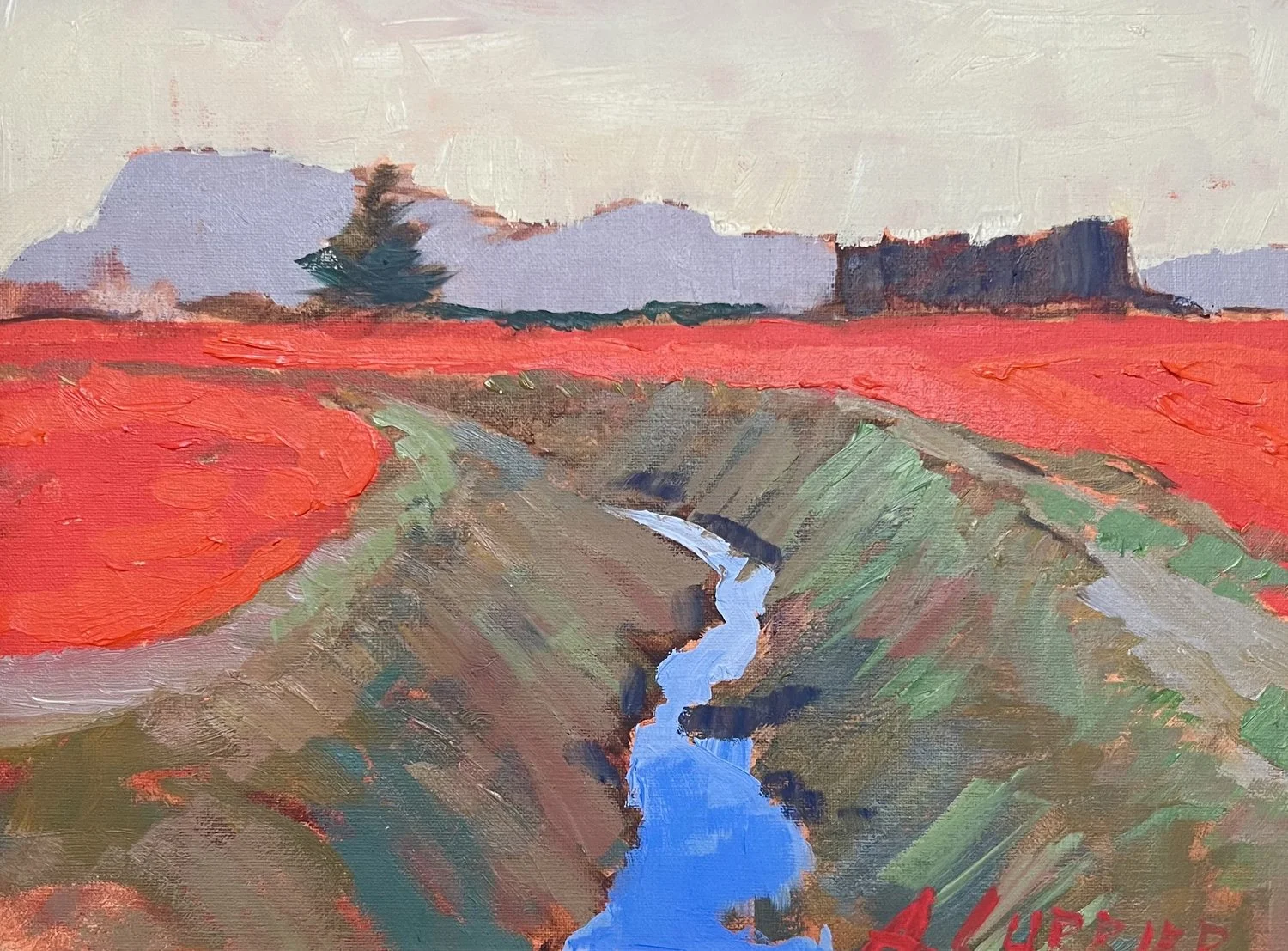 Slough, 9 x 12 oil, $950