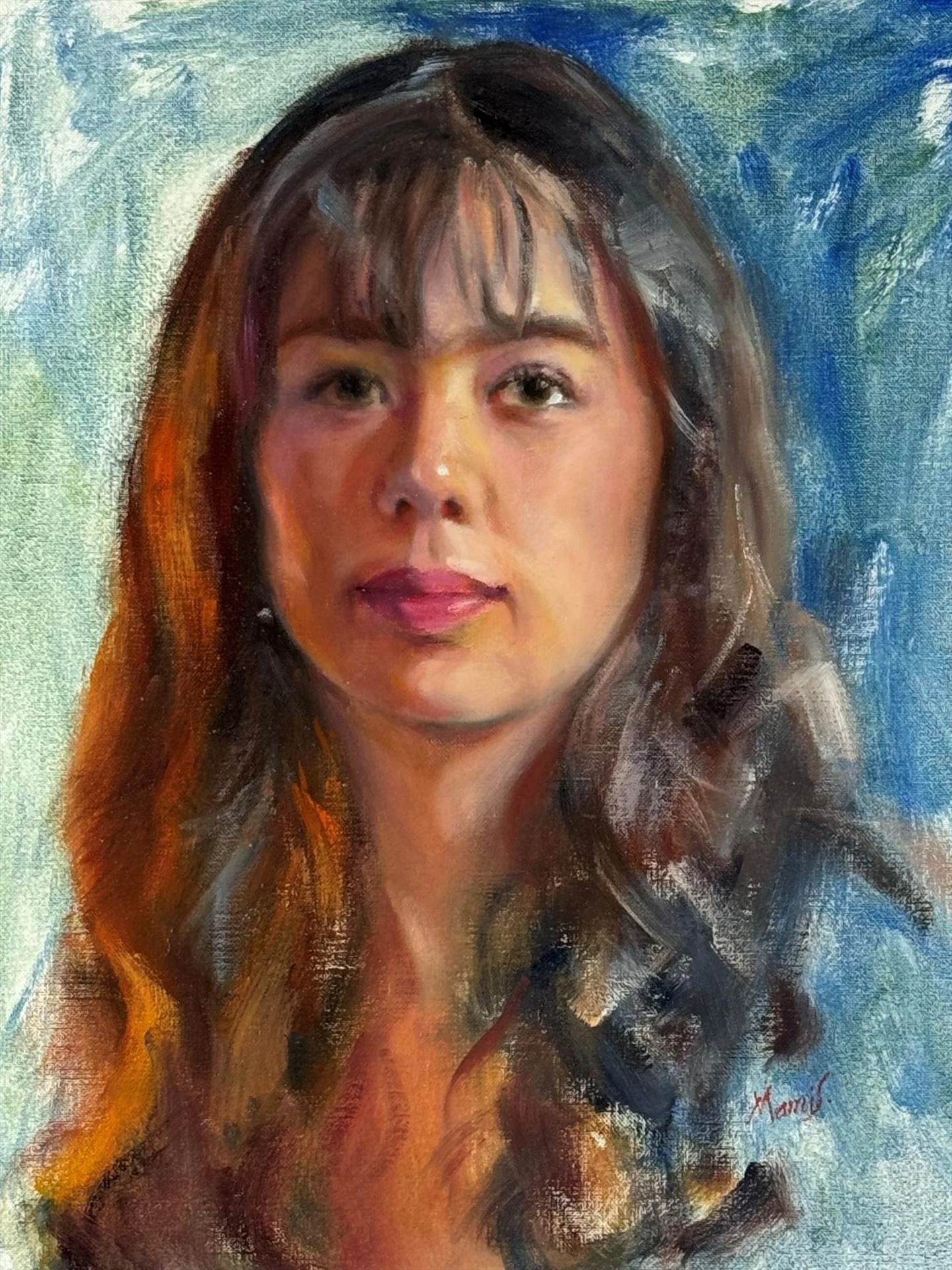 Mami Shimomura - Momoko; 14x11 oil, $500