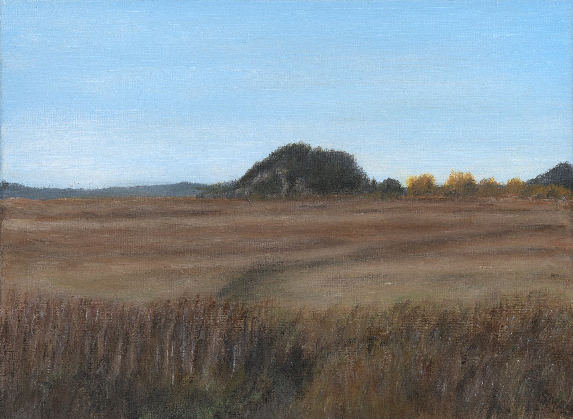 End of Rawlins Road, 12x9 acrylic, $750