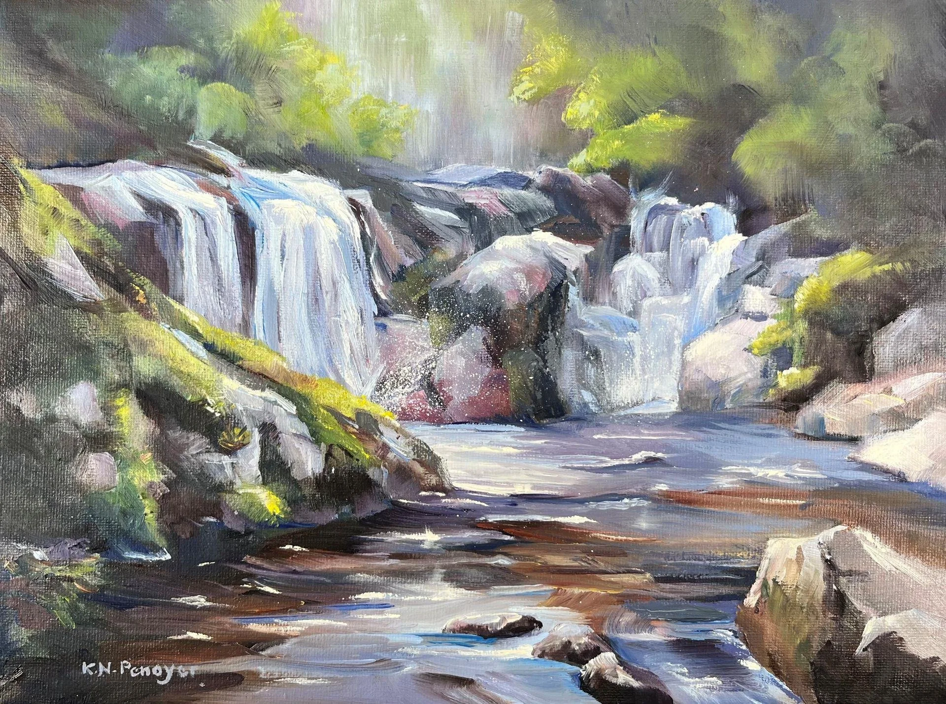 Kathleen Penoyer; Plunge Pool, 9x12 oil, $475