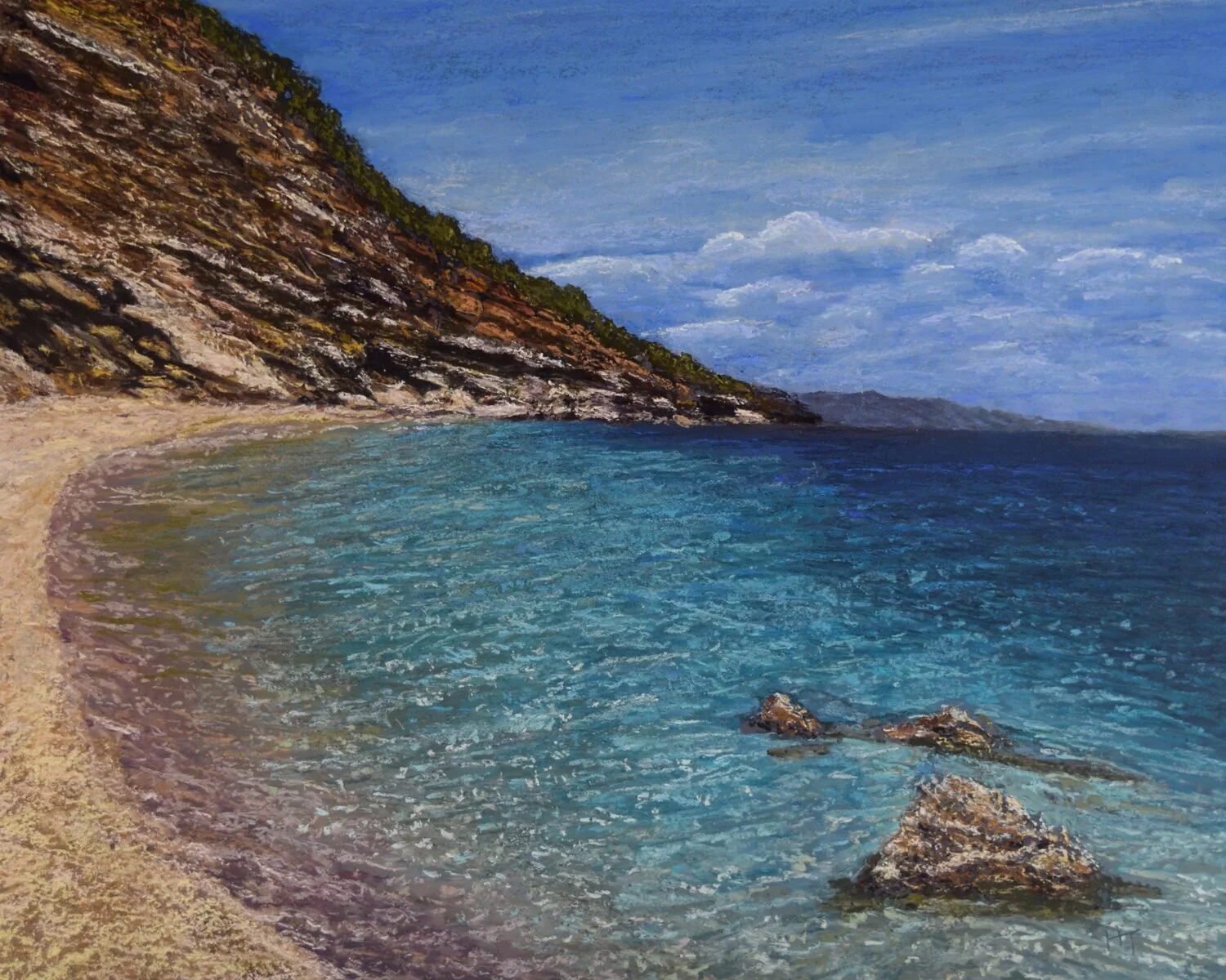 Harley Talkington - All To Ourselves; 20 x 24 pastel, $1000