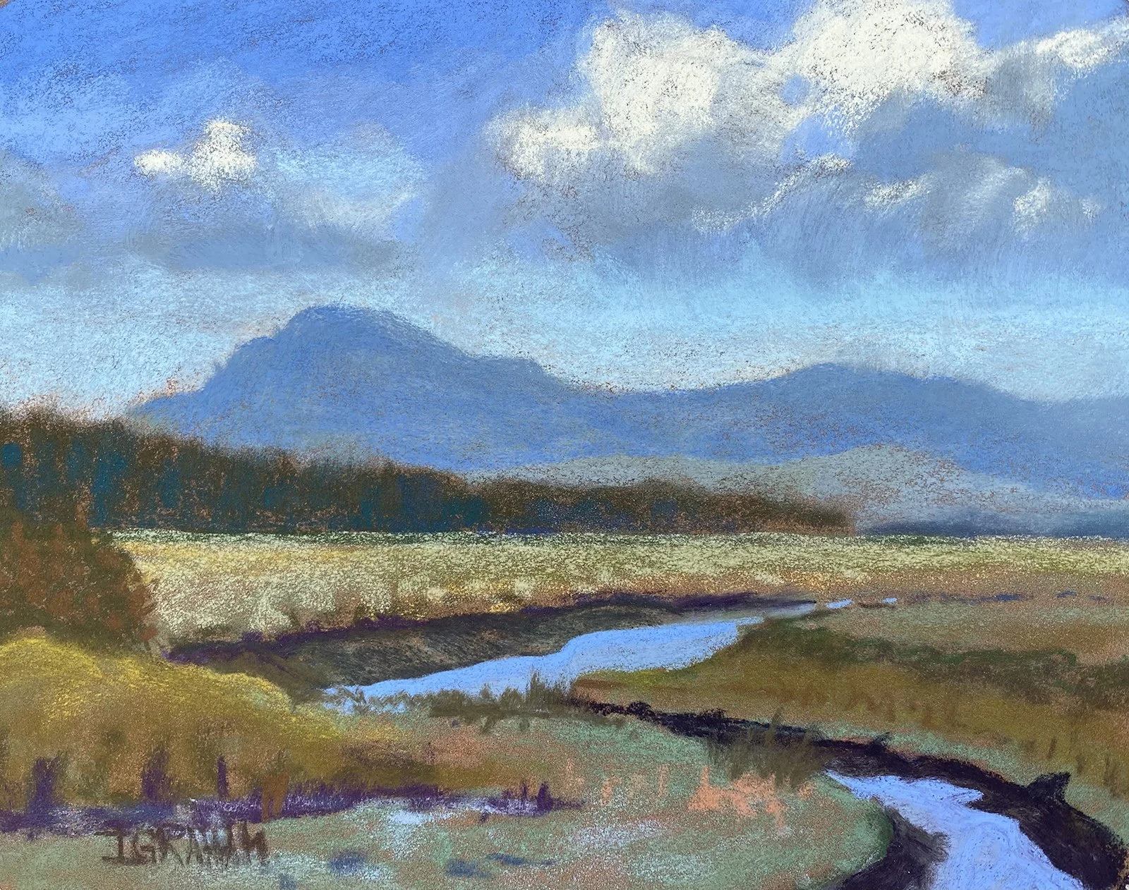 Serpentine Mountain, 9 x 12 pastel, $625