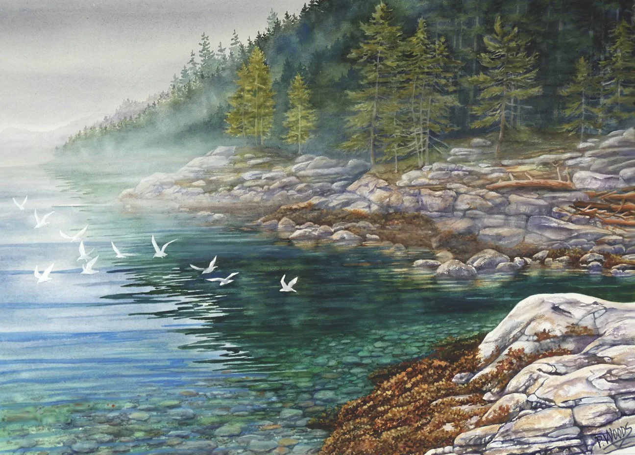 After the Rain, 21.5 x 29 watercolor, $3200