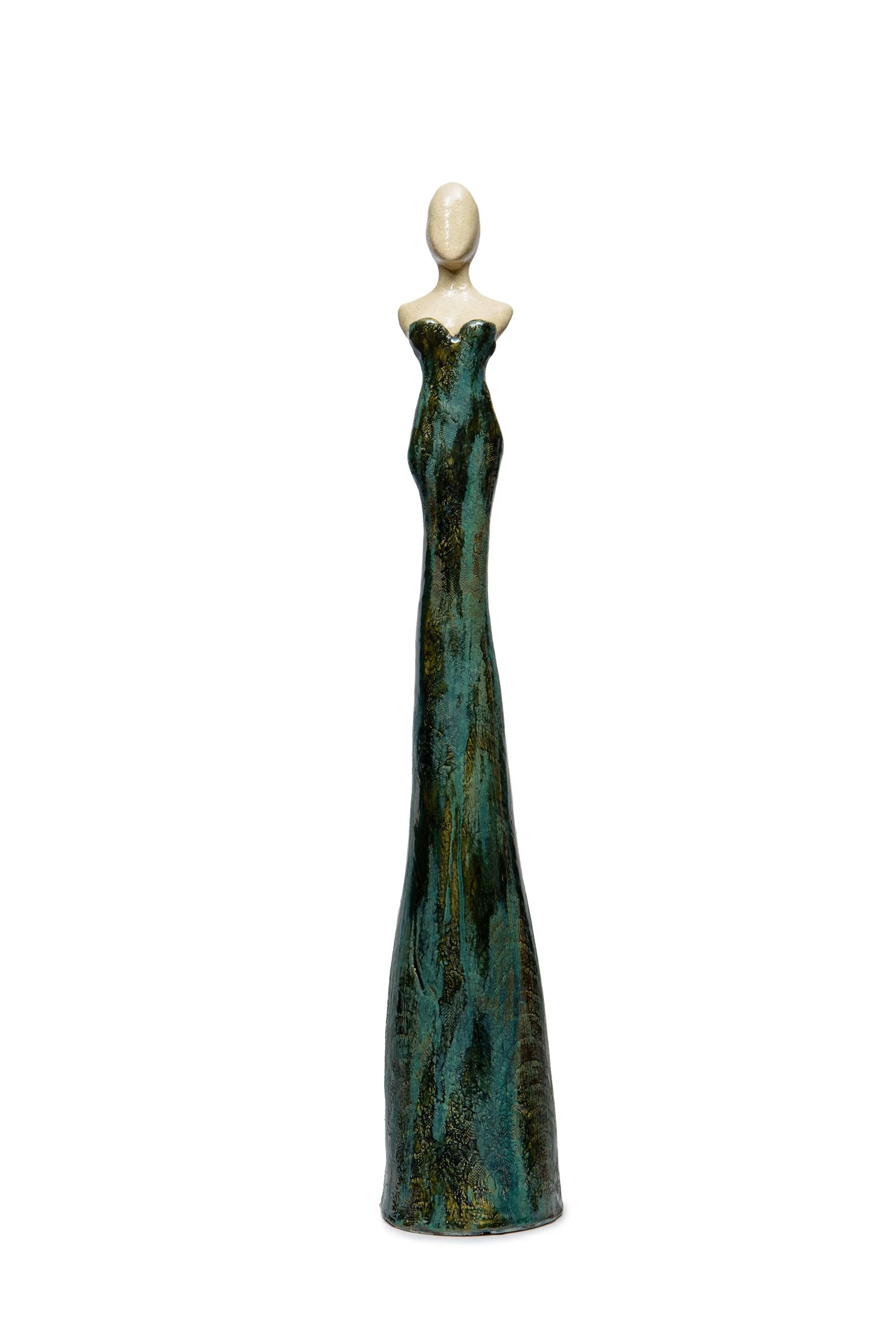 Collette, 7 x 7 x 33" glazed stoneware, $1100