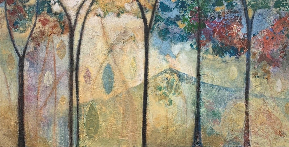 Golden Light, 18" x 36" mixed media. $2700.