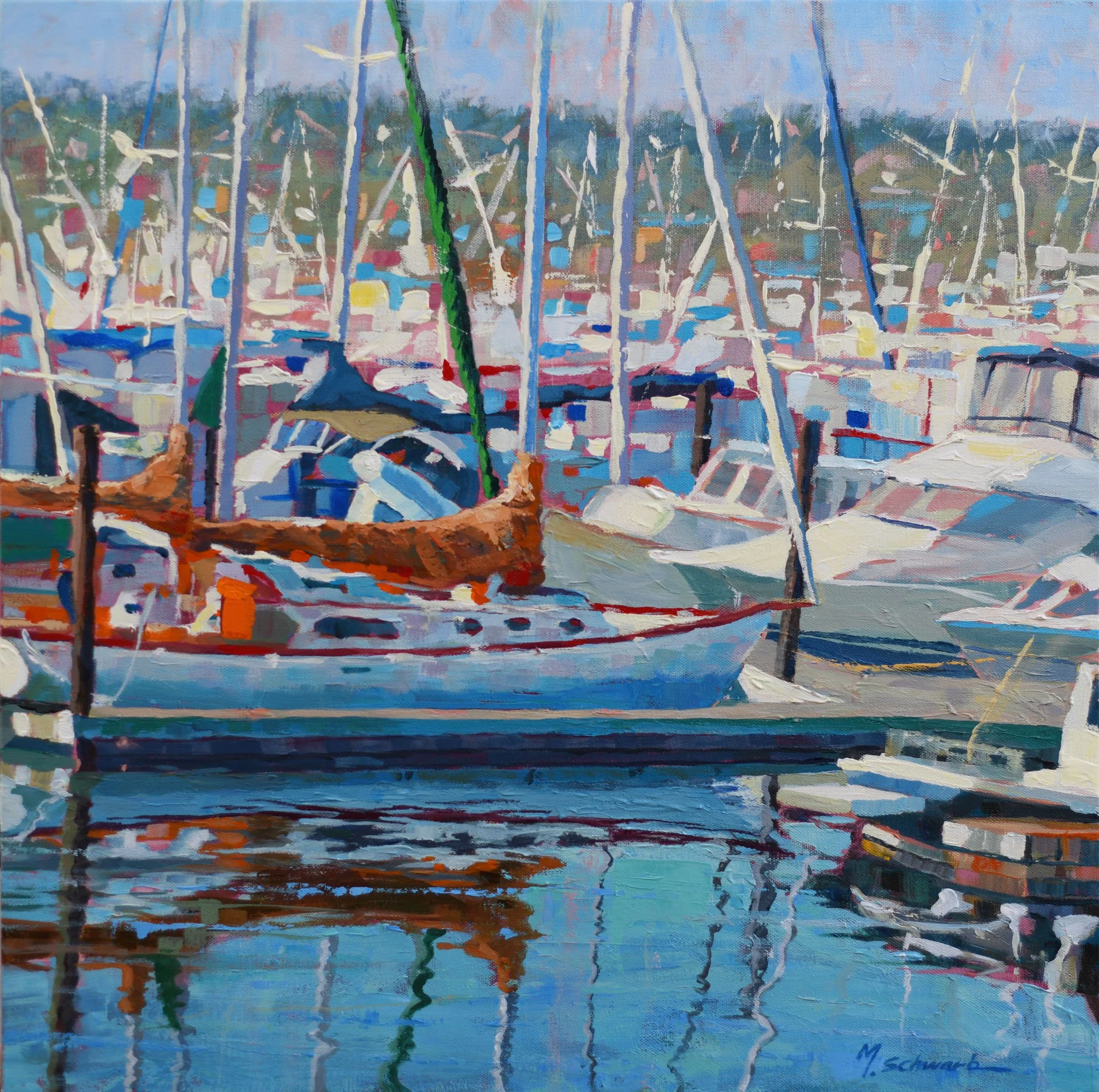Marina Throng, 24x24 acrylic, $1100