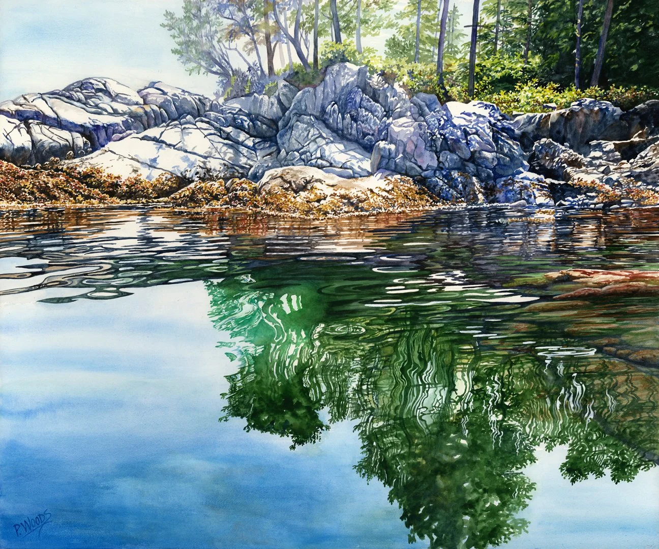 Reflections, 31.5 x 37 watercolor, $5940