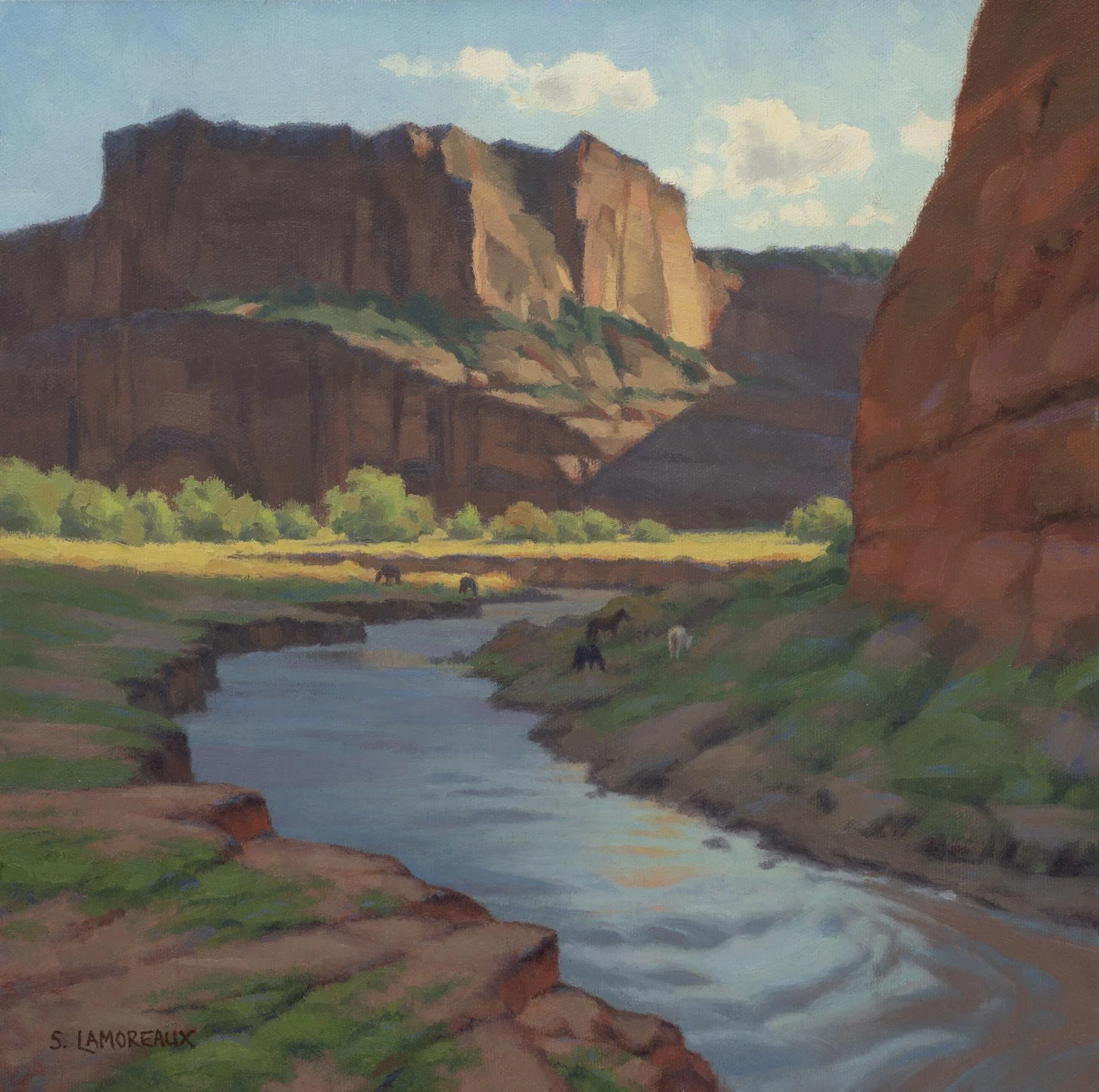 Sean Lamoreaux; Canyon Heritage, 12x12 oil, $650