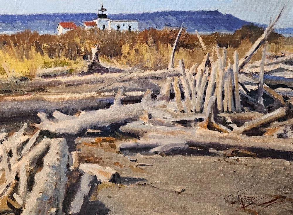 Log Fort, 12x16 oil, $850