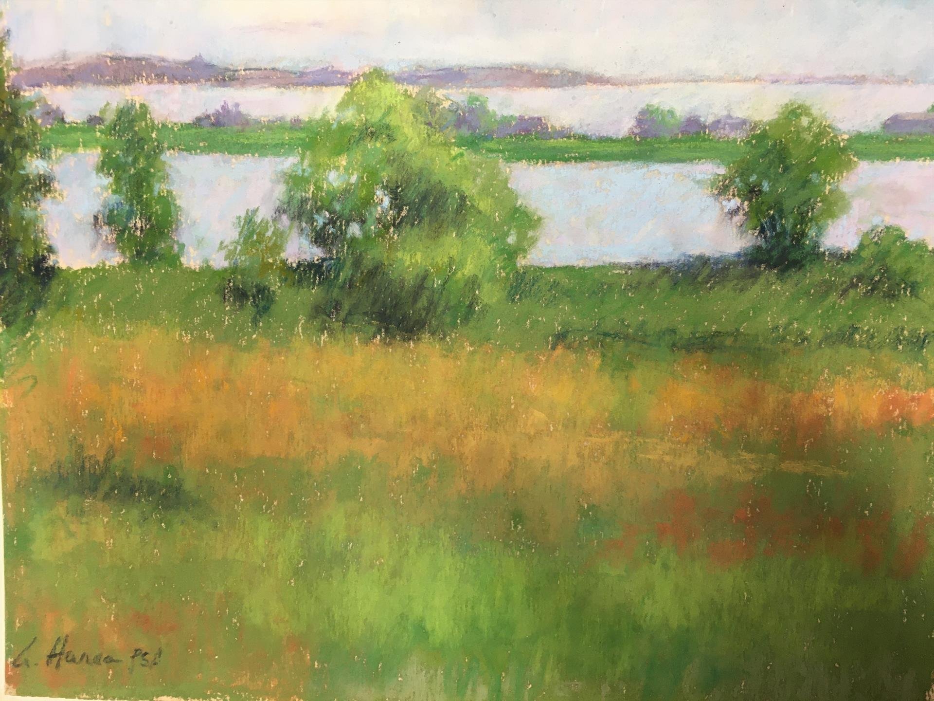 "In the Field" by Annette Hanna, 9x12 soft pastel, $750