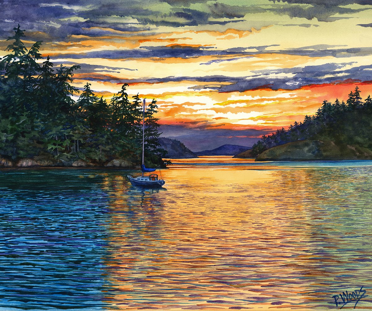 A Good Day, 20.5“ x 24” watercolor, $3400