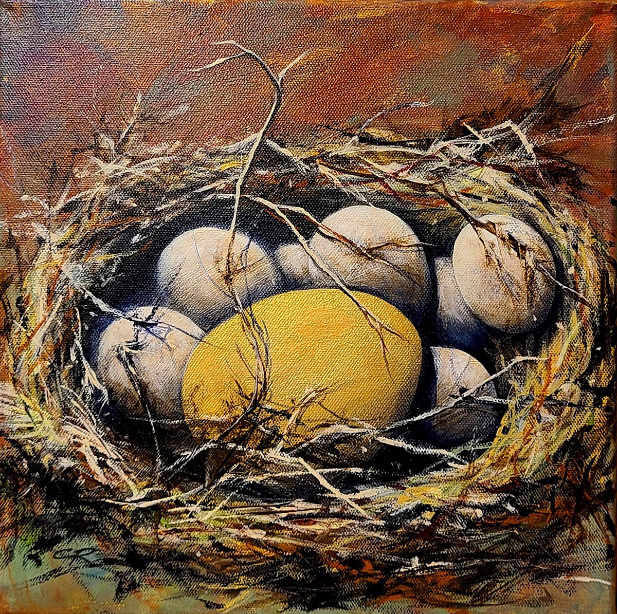 The Goose Did It, 11" x 14" acrylic, $600 SOLD