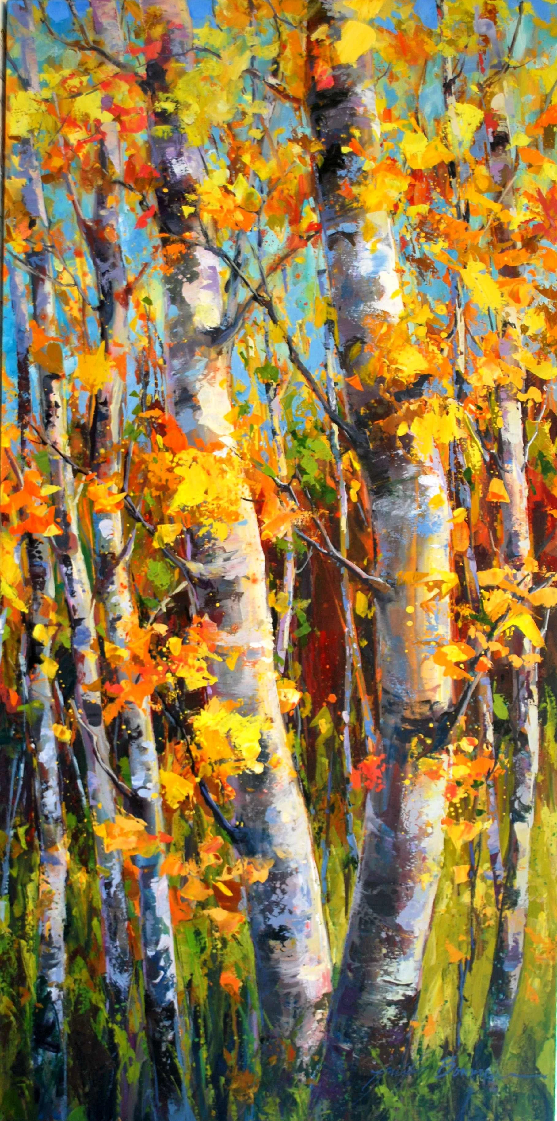 Between Seasons, 47.5x23.5 acrylic, $2200