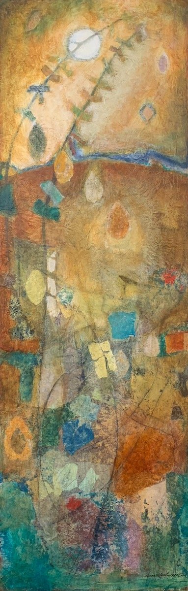 Long Time, 30" x 10" mixed media. $1500.