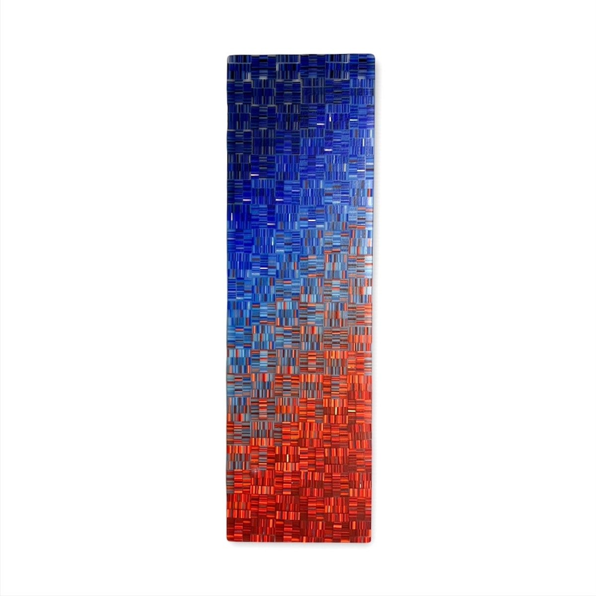 Fire & Ice I, 22.5" x 6.75" fused glass. $540.