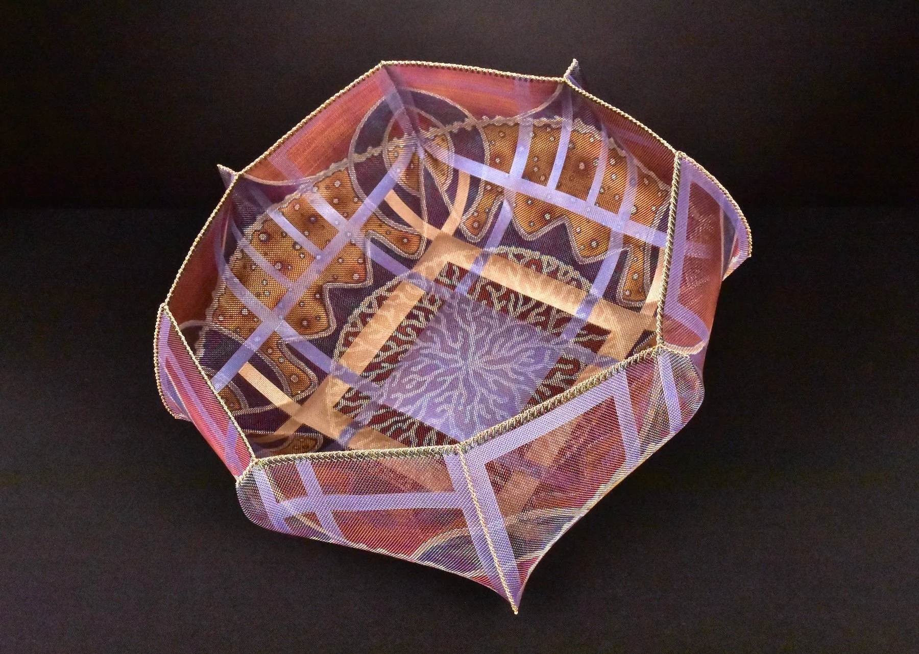 Oceanic Wavelengths, Stainless steel mesh, wire, acrylic medium
H7 x W19 x D19 in., $2400