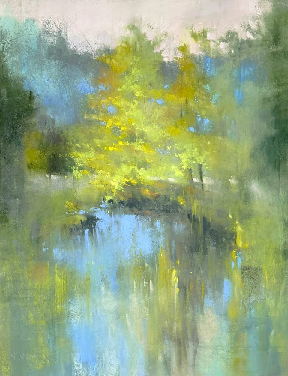 In a Yellow Wood, 23.5x18 pastel, $2400
