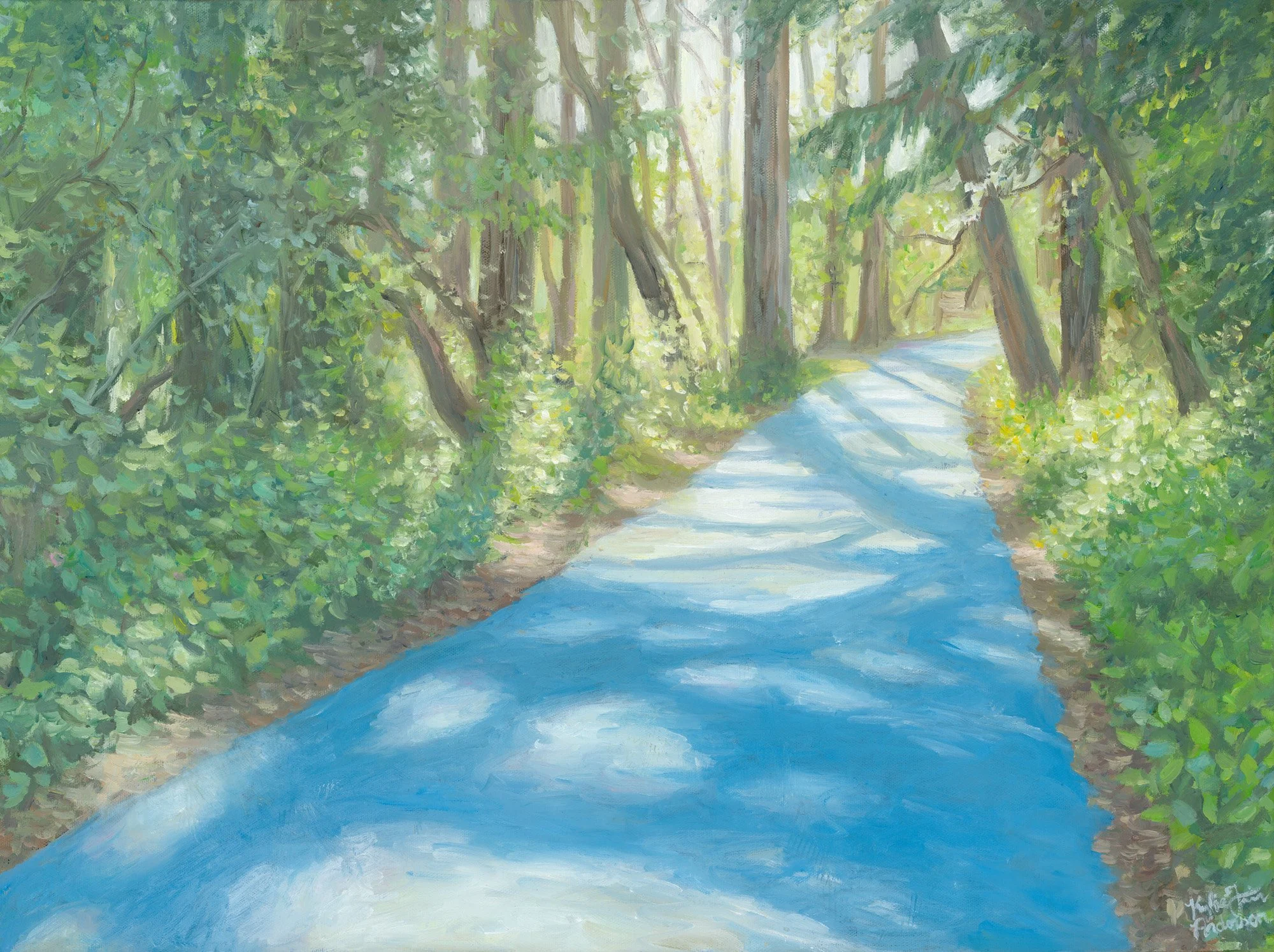 A Familiar Light, Loop Road, 18x24 oil, $1300