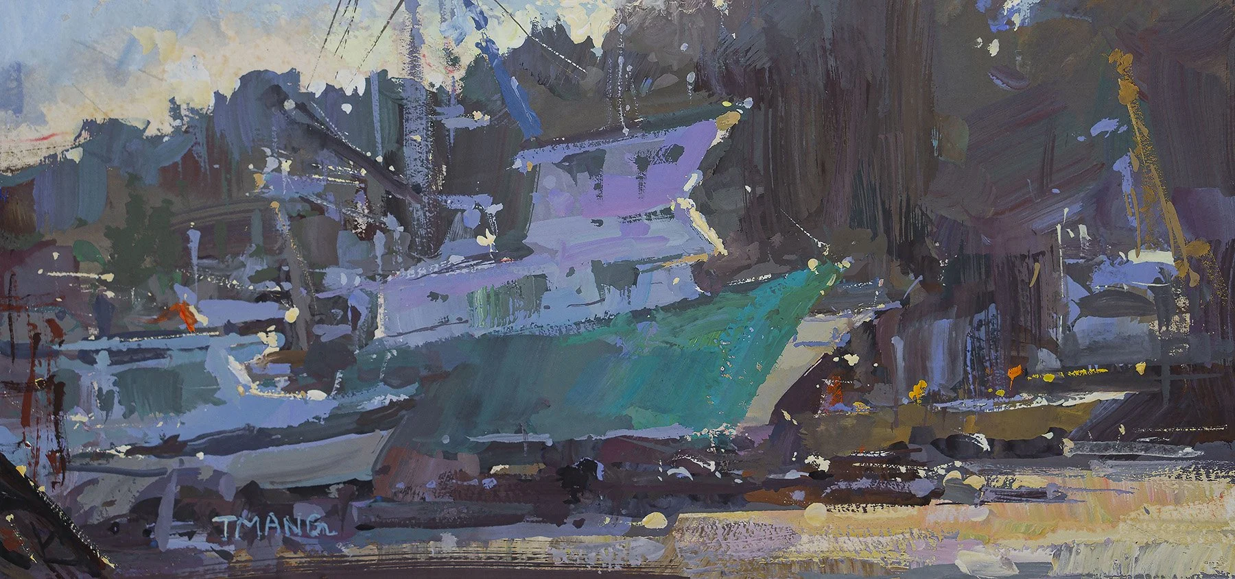 Off Season, 4x8 Gouache, $1100