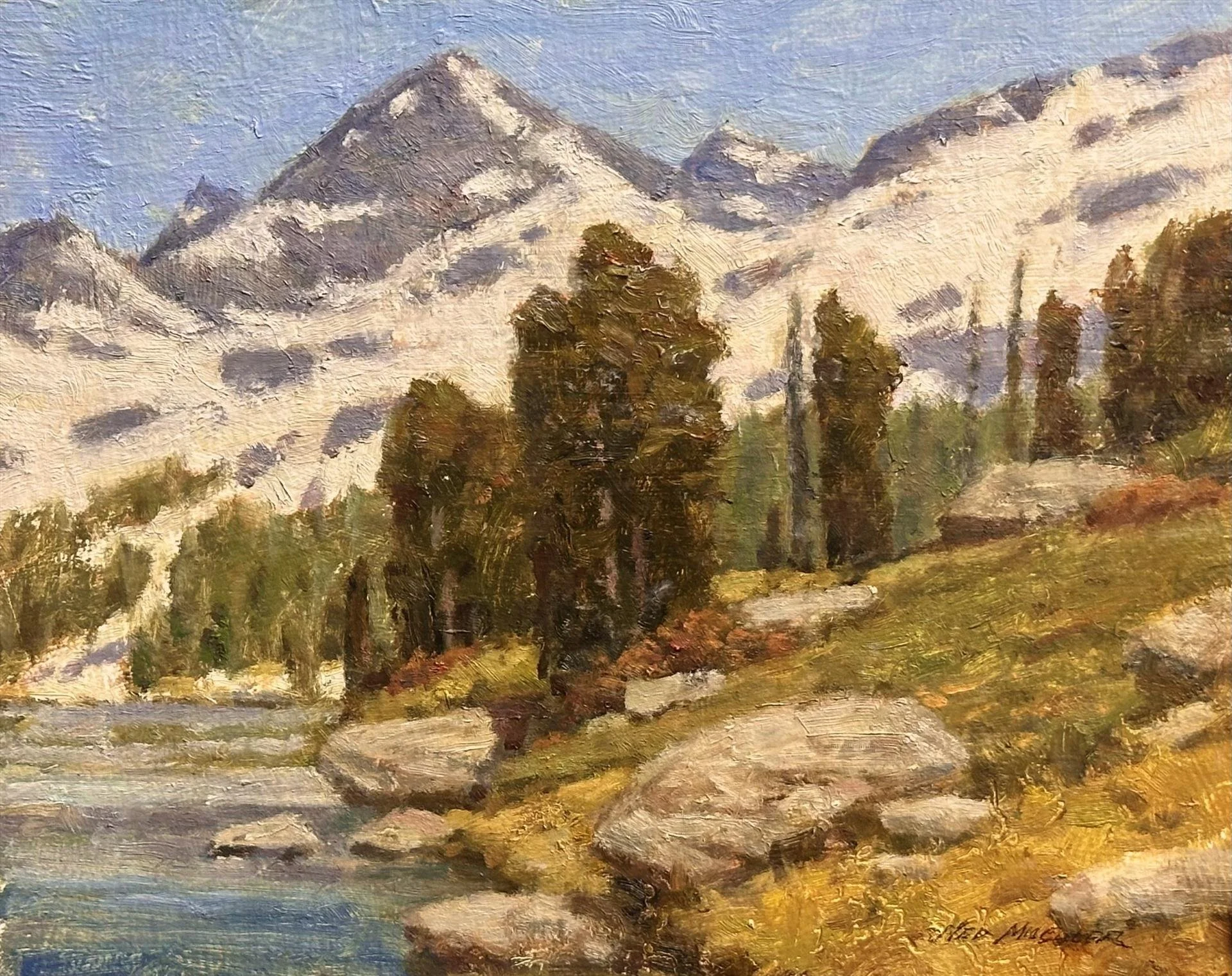 Ned Mueller; Sierra Spring, 8x10 oil, $1100