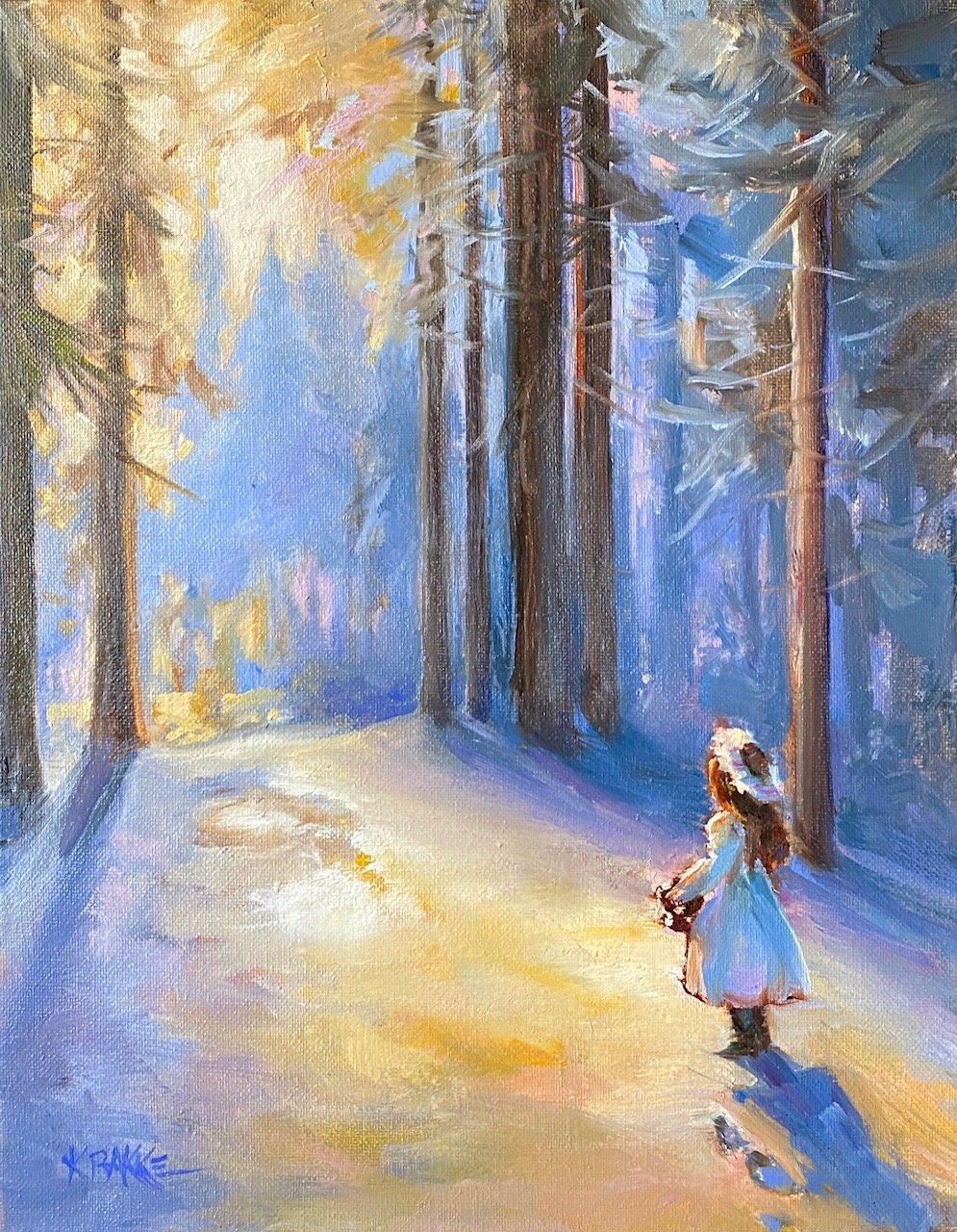 “Oh, Look!”, 14x11 oil, $450