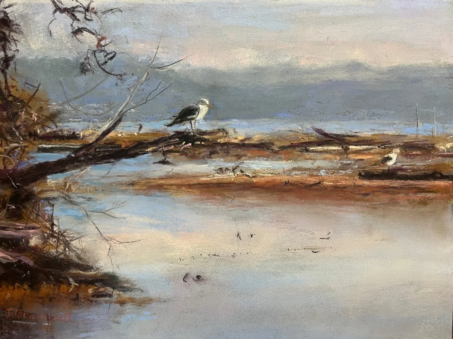 Janeen Bramwell - Stillness Of Winter; 15x17 pastel, $375