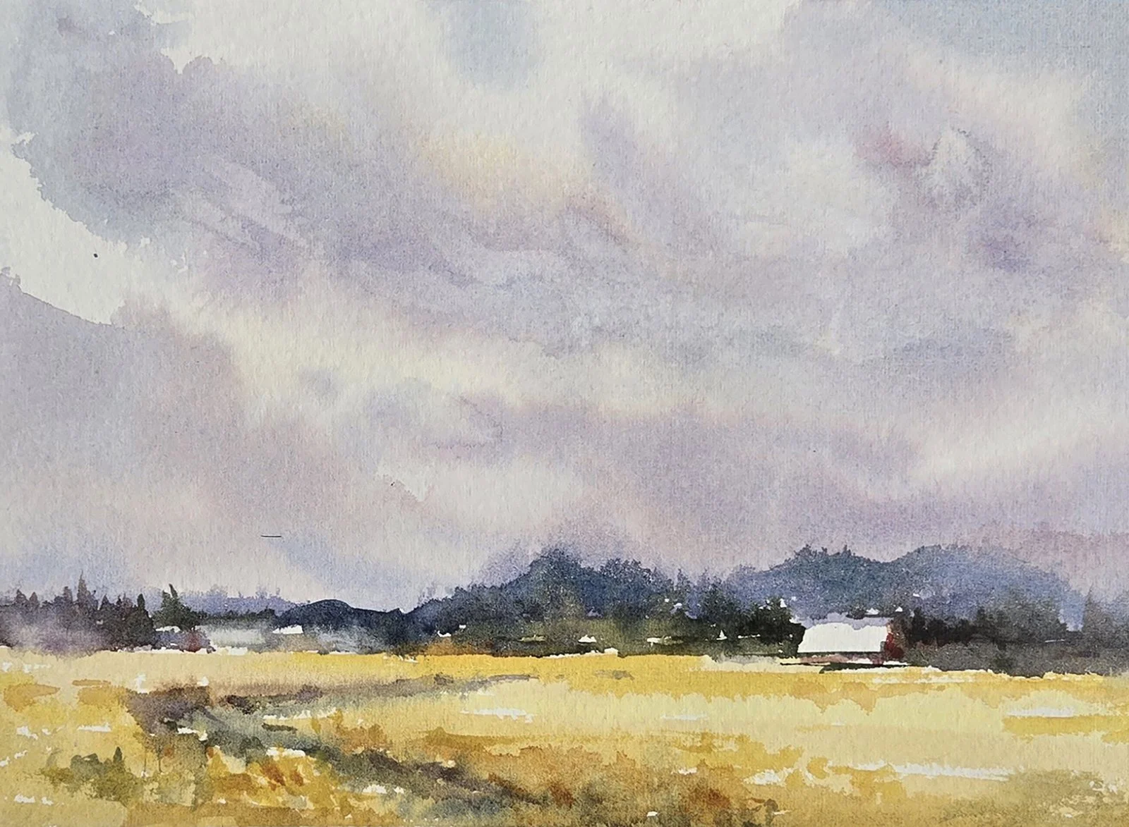 The Calm Before, 6x8 watercolor, $500