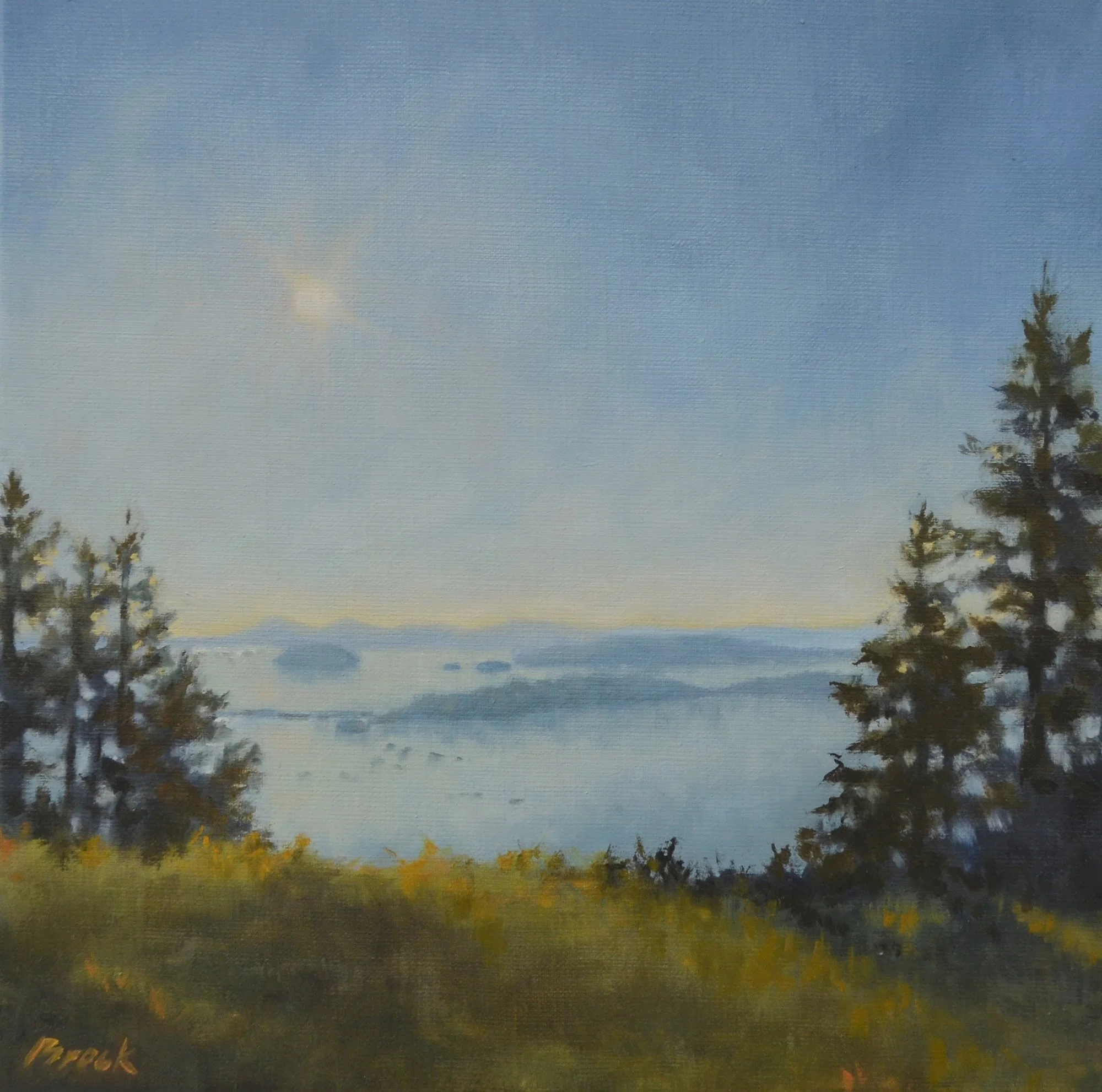 Island Overlook, 12x12 oil on linen, $700