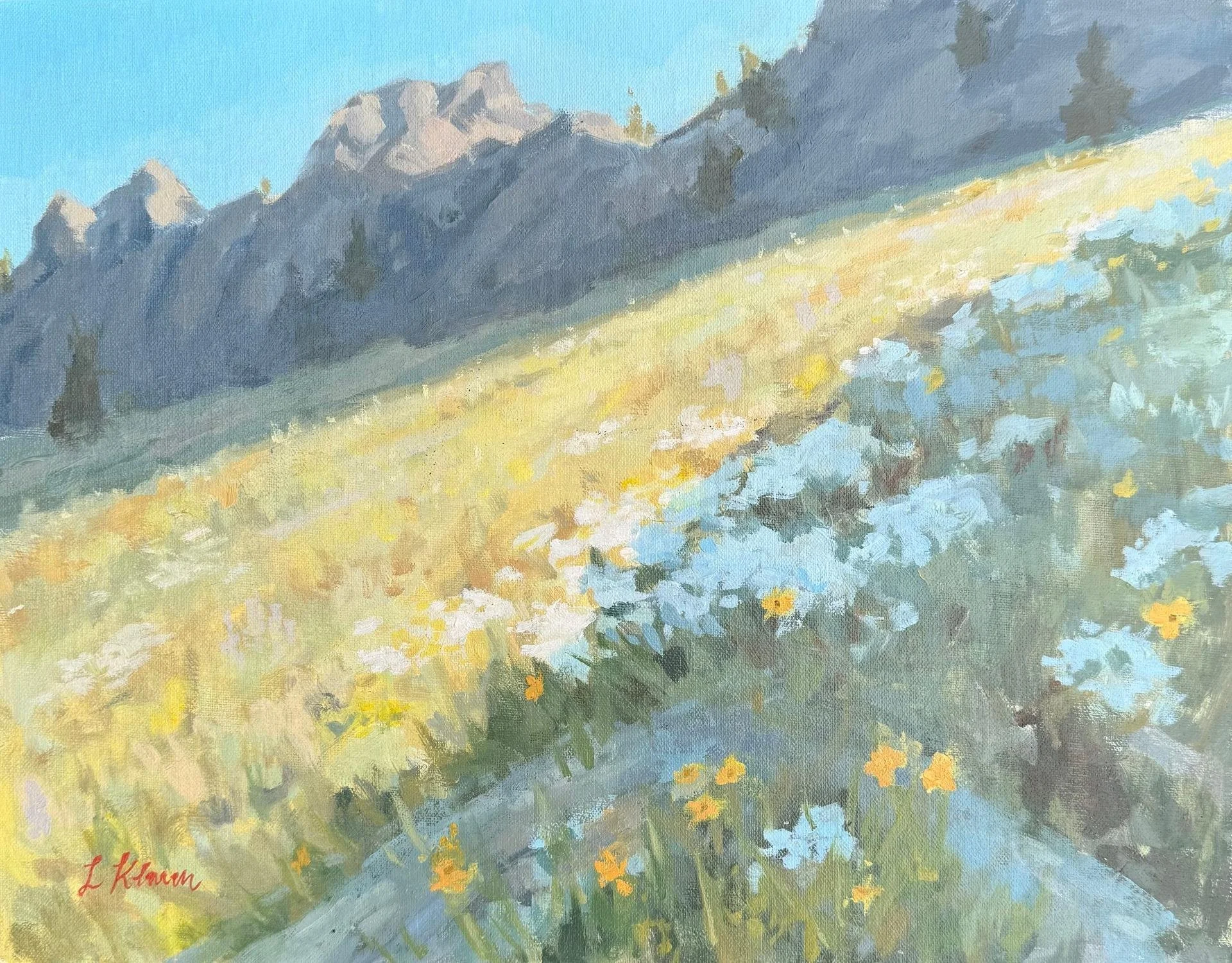 Laura Klaren - Buckhorn Wildflowers; 11x14 oil, $600