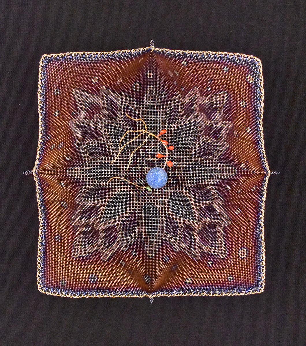 Pretiosus, Stainless steel mesh, wire
H8.5 x W8x D3.5, $275 SOLD